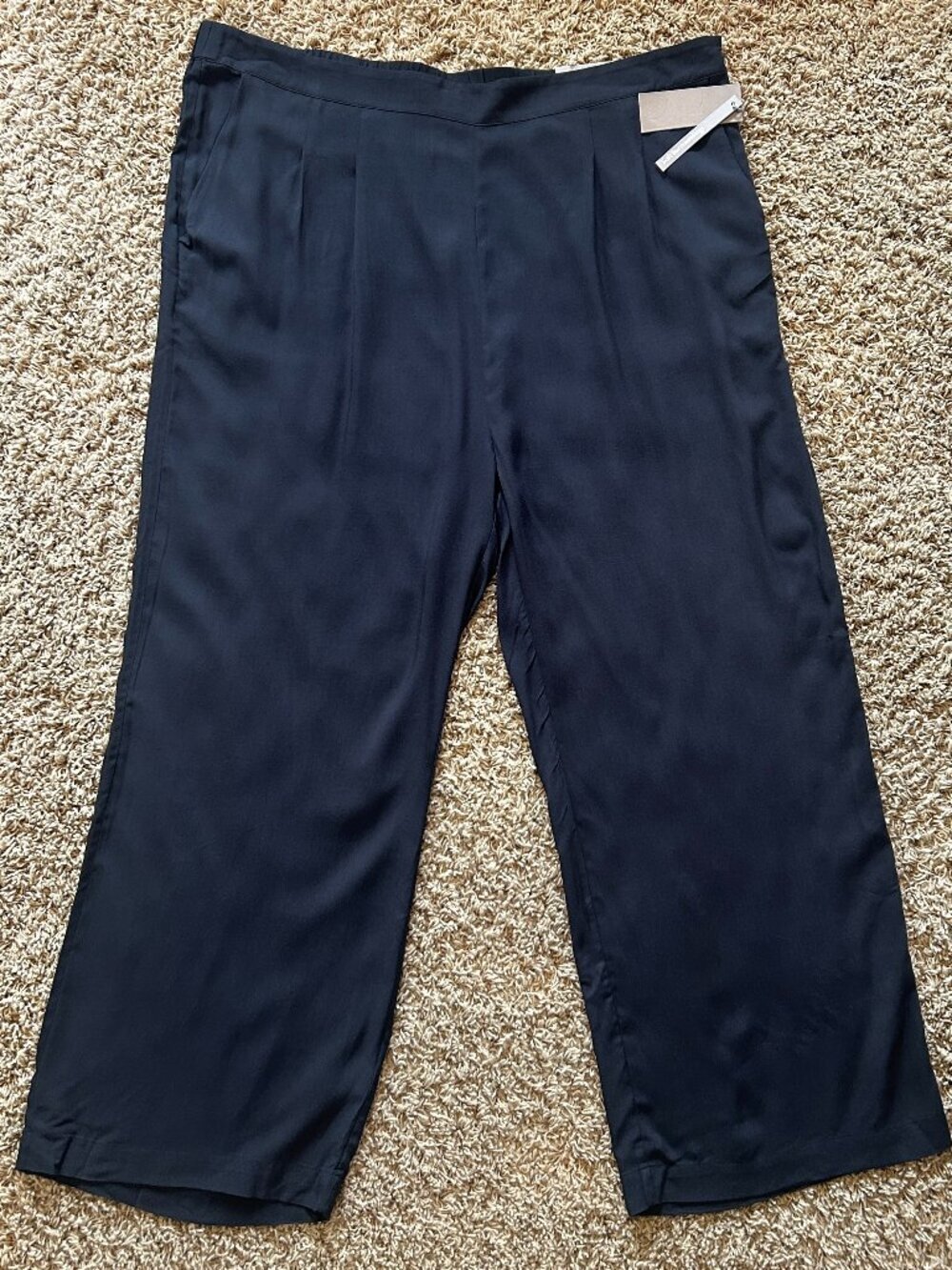 NWT Soft Surroundings Melita Wide Leg Full Length Pants Black Size 2X